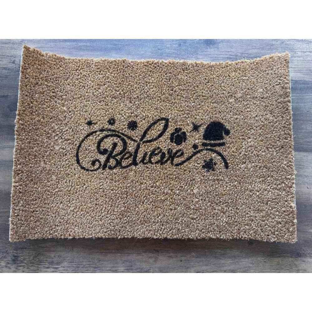 Hand Painted Believe Inspirational Doormat